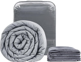 Winthome verzwaarde deken met dekbedovertrek 150x205cm 10,4kg, comfortabele verzwaarde deken, anti-stress therapiedeken, zware deken voor diepere slaap en beter herstel, zware deken voor volwassenen (grijs) Besuche den Winthome-Store grijs 140x205cm-8,6kg