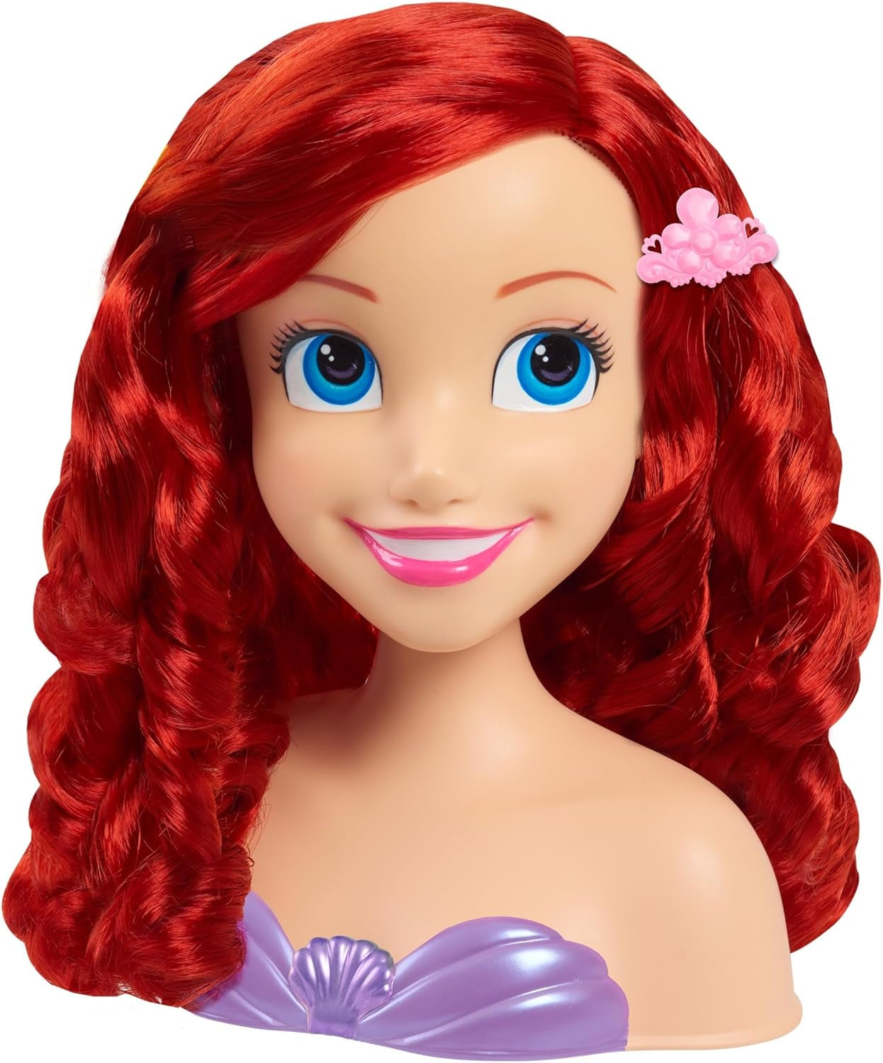 Ariel Just Play Disney Princess Haarhoofd 20 cm met accessoires 7-delige set Rood haarspeelgoed voor kinderen vanaf 3 jaar