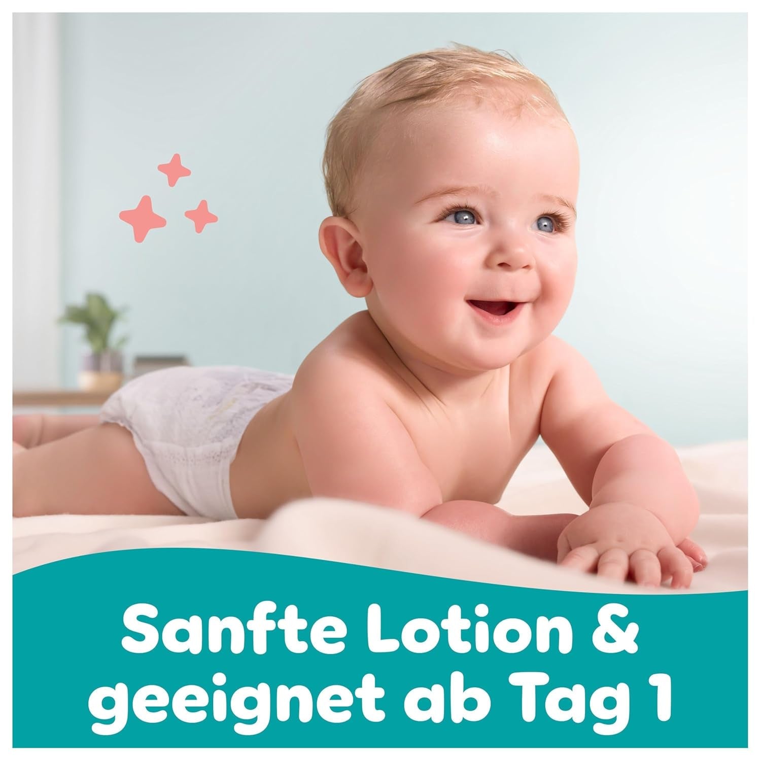 Pampers Sensitive Vochtige Doekjes, 6 pakjes van 80 doekjes = 480 doekjes, ongeparfumeerd, voor zachte, zachte reiniging