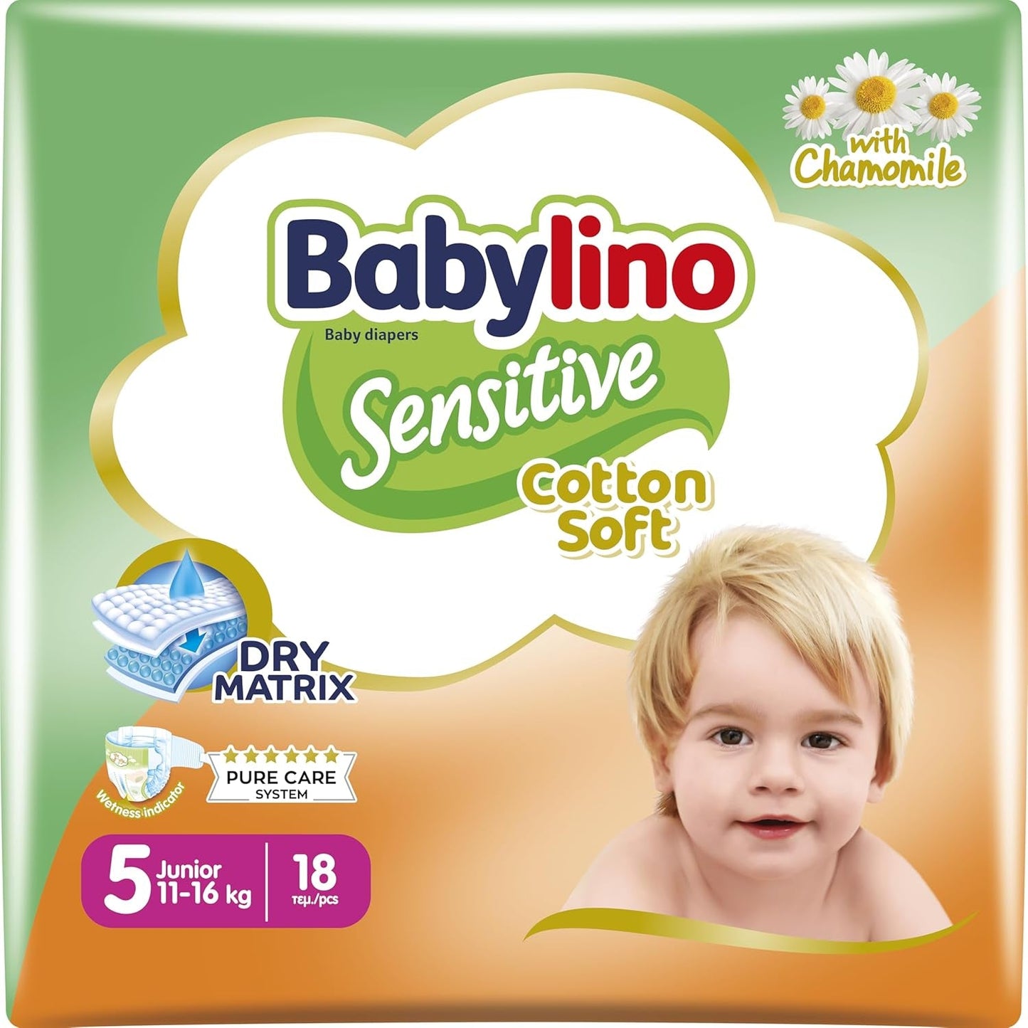 Luiers voor gevoelige baby's, maat 6, extra groot (13-18 kg), 114 luiers