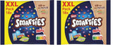 Nestlé SMARTIES Mini XXL-zakjes, chocoladekleurige linzen, ideaal om te delen en te genieten met familie en vrienden, natuurlijke kleuren, recyclebare verpakking, verpakking van 2 (1 x 259 g)