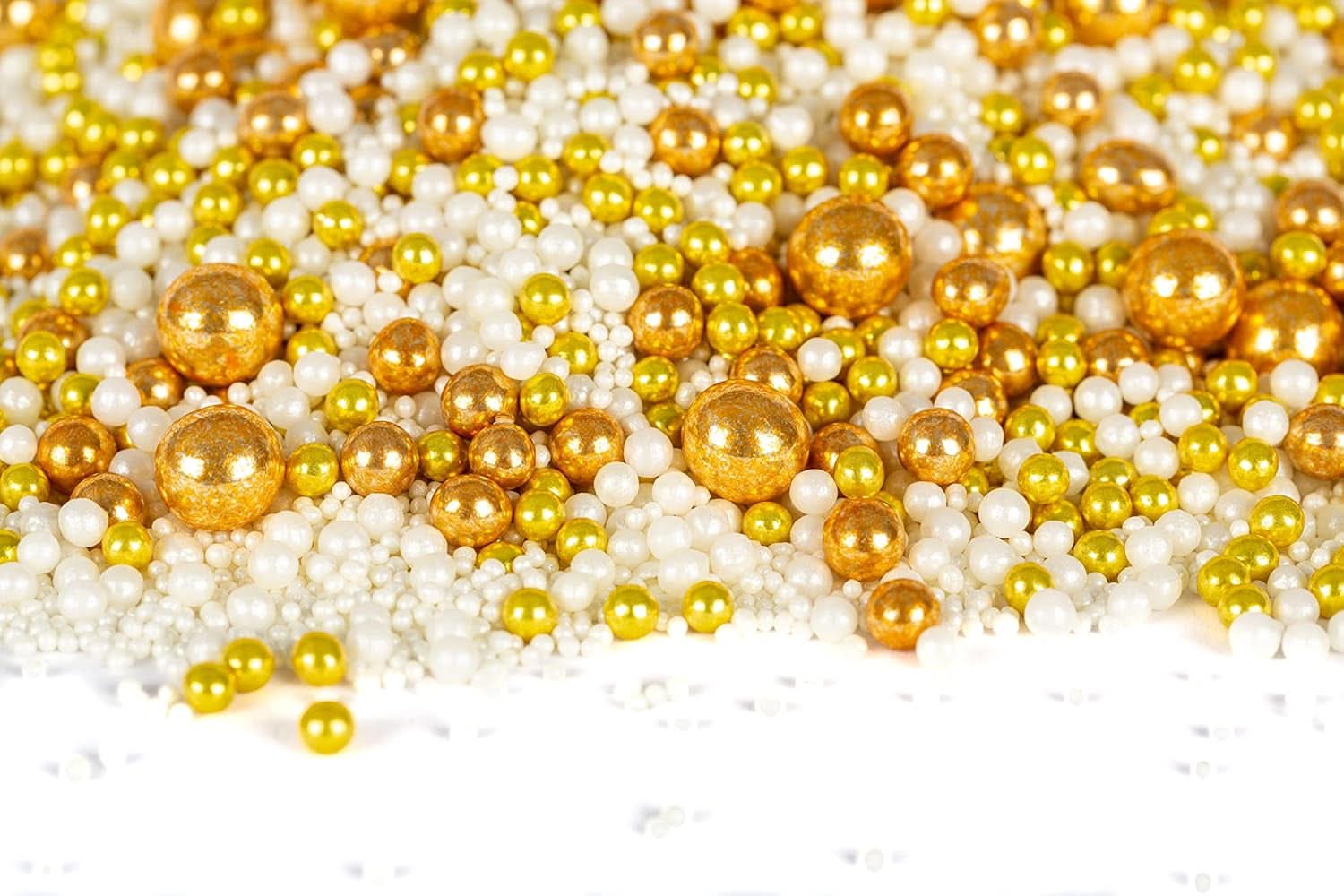 Super Streusel Gold Glimmer, hagelslag met kerstthema, 180 gram hagelslag Naty Shop