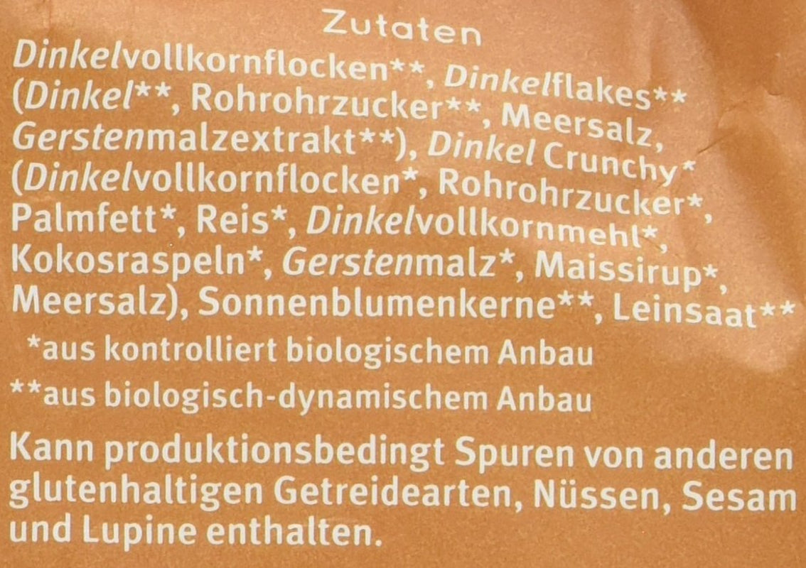 Krokante Hof Speltmuesli (1 x 425 g) Verpakking van 1