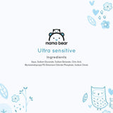 Mama Bear Ultra Sensitive Babydoekjes Geurvrij 1008 Aantal (18 Verpakkingen van 60) Naty Shop
