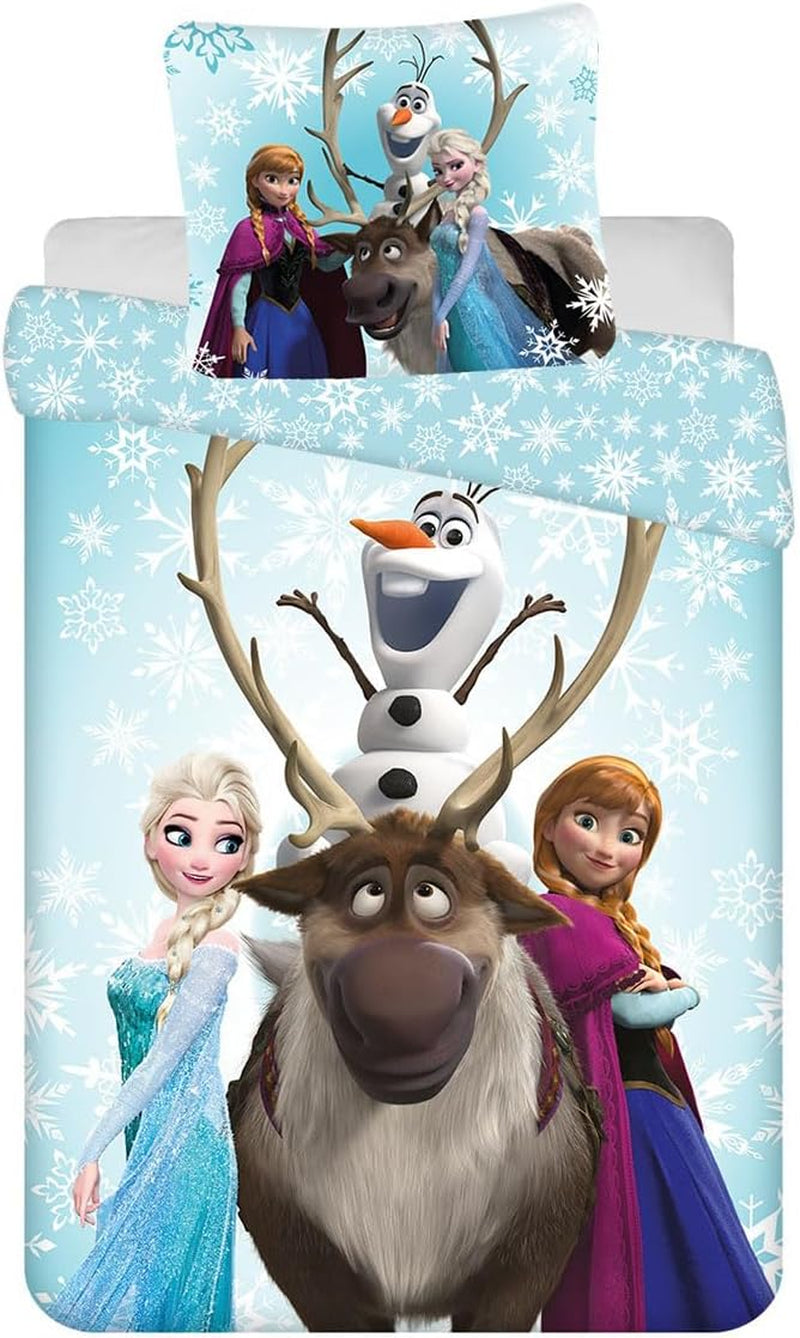 Disney Frozen Sneeuwvlokken, kinderbeddengoed, 100% katoen Beddengoed - kinderen Naty Shop Standaardtitel