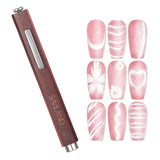 SAVILAND 4X Hochfester Cat Eye Magnet Für Nagel: 3-in-1 Nagelmagneet Rund Lange Streifenperle N35 Neodym Ultra Strong Magnet Für Nagellack Präzise 3S Formung Cat Eye Gel Nagellack Magnet Magnetstift