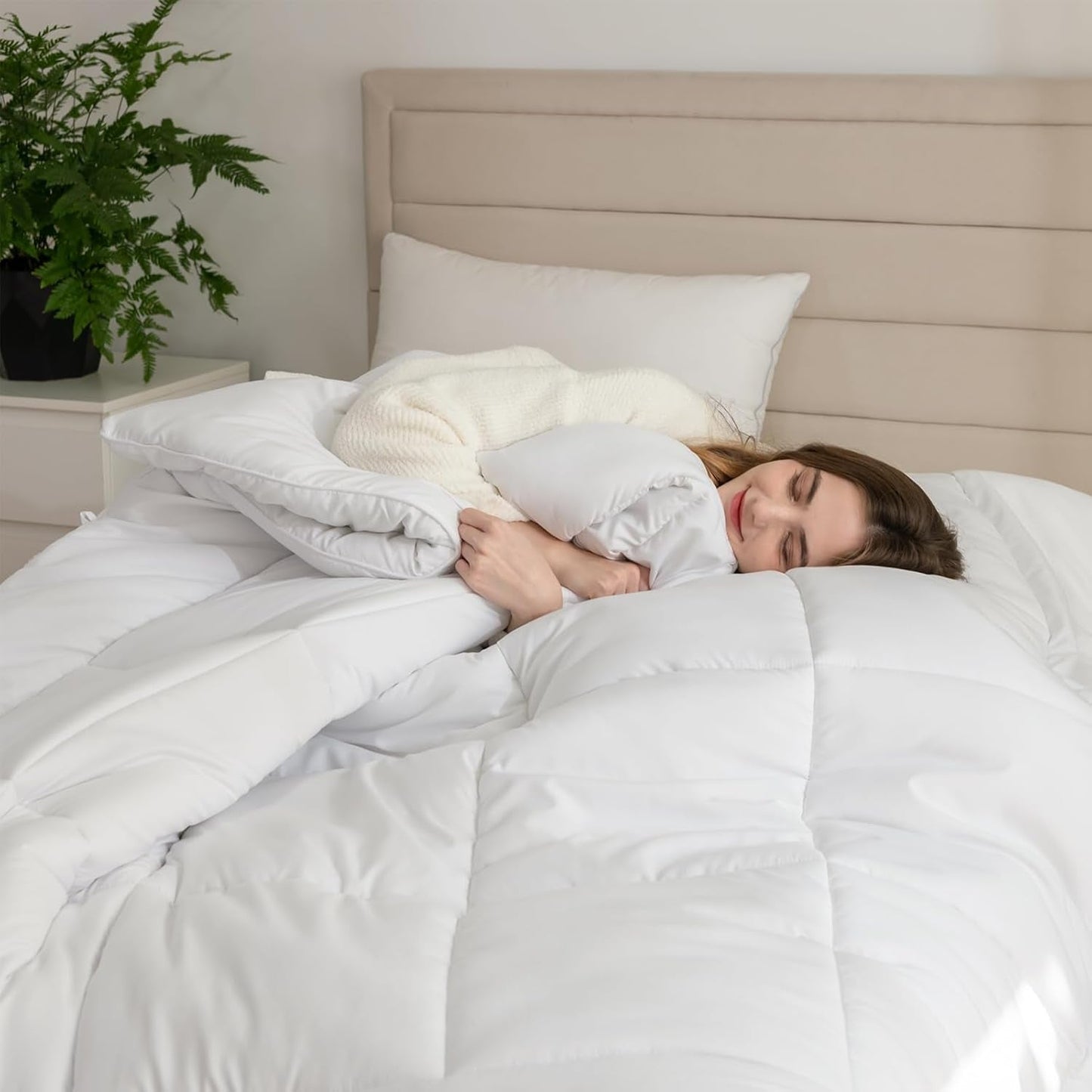 Good Nite Quilt All Seasons Quilt 155X220 Cm 4 Seizoenen Quilts Microvezel Quilt Four Seasons Quilt Wit (155X220 Cm) Quilts en Quilts Naty Shop