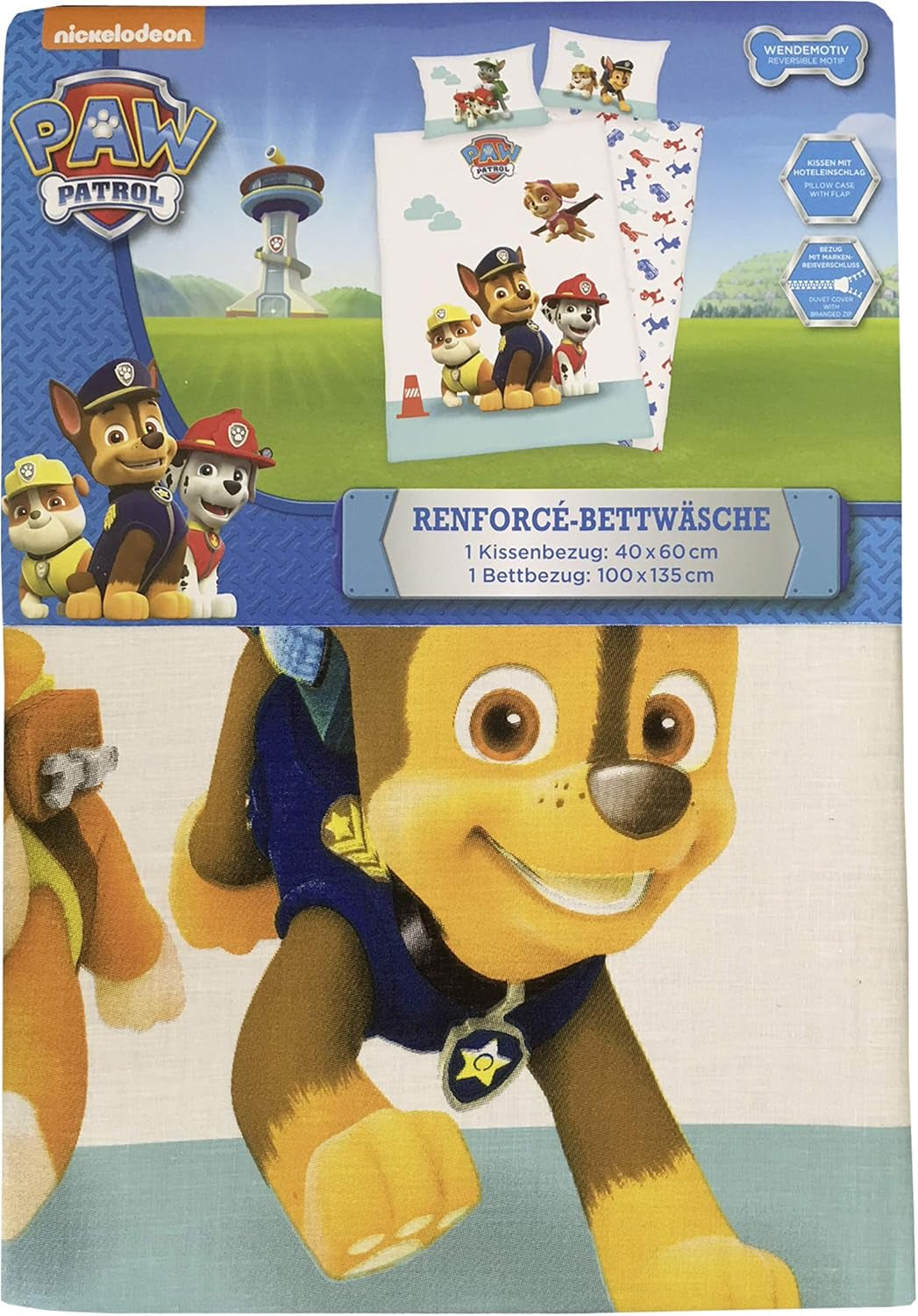PAW Patrol kinderbeddengoedset, omkeerbaar Beddengoed - kinderen Naty Shop
