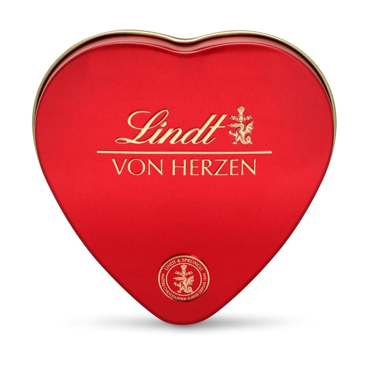 Lindt Chocolade vanuit het hart | 30 gram | 6 pralines in Marc de Champagne, Coeur à l'Orange, Krokante Melkchocolade, Oranje Marsepein in een mooi hartvormig doosje | Geschenk van chocolade | Chocolade cadeau