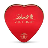 Lindt Chocolade vanuit het hart | 30 gram | 6 pralines in Marc de Champagne, Coeur à l'Orange, Krokante Melkchocolade, Oranje Marsepein in een mooi hartvormig doosje | Geschenk van chocolade | Chocolade cadeau