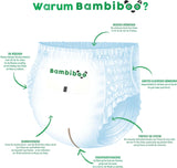 Bambiboo Wegwerpluiers, huidvriendelijk, fijne bamboevezel - Babyluierslipjes - Wegwerpluierhoezen - Gevoelige huidbescherming - Zeer absorberend - Maat 4 (Maxi), 16 stuks