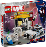LEGO Marvel Spider-Vers: Miles Morales Vs. Spot - Superheldenspeelset met speelgoedauto - 4 minifiguren en minimarkt - Cadeau voor jongens en meisjes vanaf 9 jaar 76311 Bouwsets Besuche in LEGO-Store