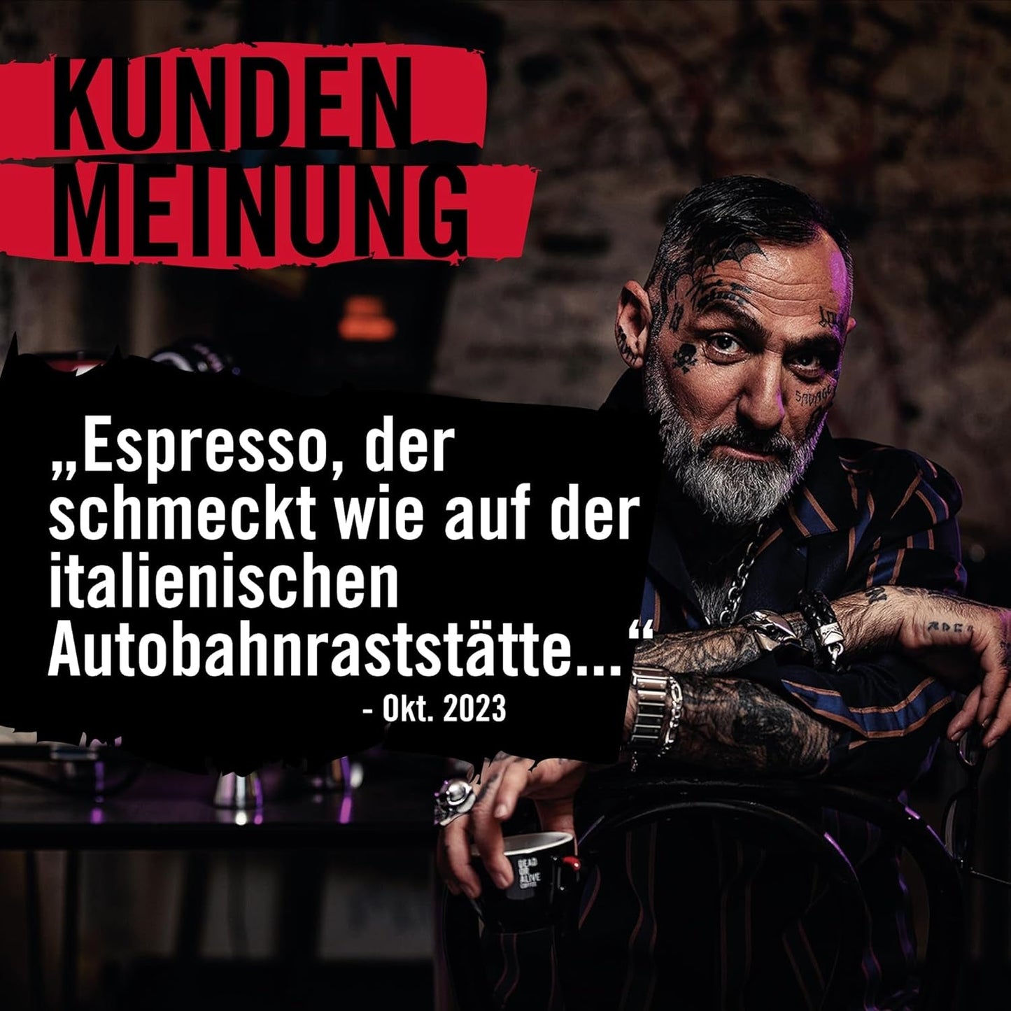 DEAD OR ALIVE Espresso No3 - Starke Espressobohnen 1kg - 100% Robusta - Kaffeebohnen für Kaffeevollautomat en Espressomaschine - Ganze Bohnen mit viel Koffein aus Italien - Koffiebonen