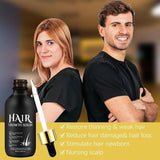 Biologische haargroeiolie 5% - Oplossing voor extern gebruik - Haargroei en verdikking - Voor haarverlies bij mannen en dunner wordend haar - Reactiveert krimpende follikels - Nauwkeurige pompdispenser, 60 ml haarverzorging Naty Shop