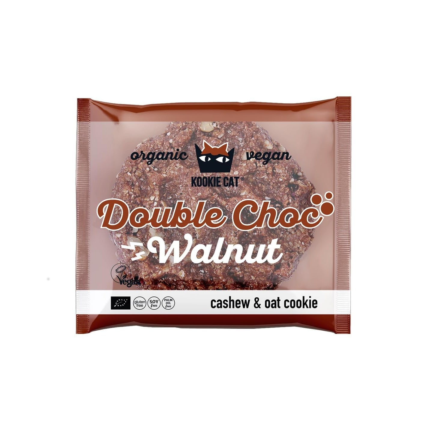 Double Nut Chocolate - Veganistisch, glutenvrij, sojavrij, biologische cashew- en haverkoekjes - 12 x 50 g multi-pack (pak van 2)