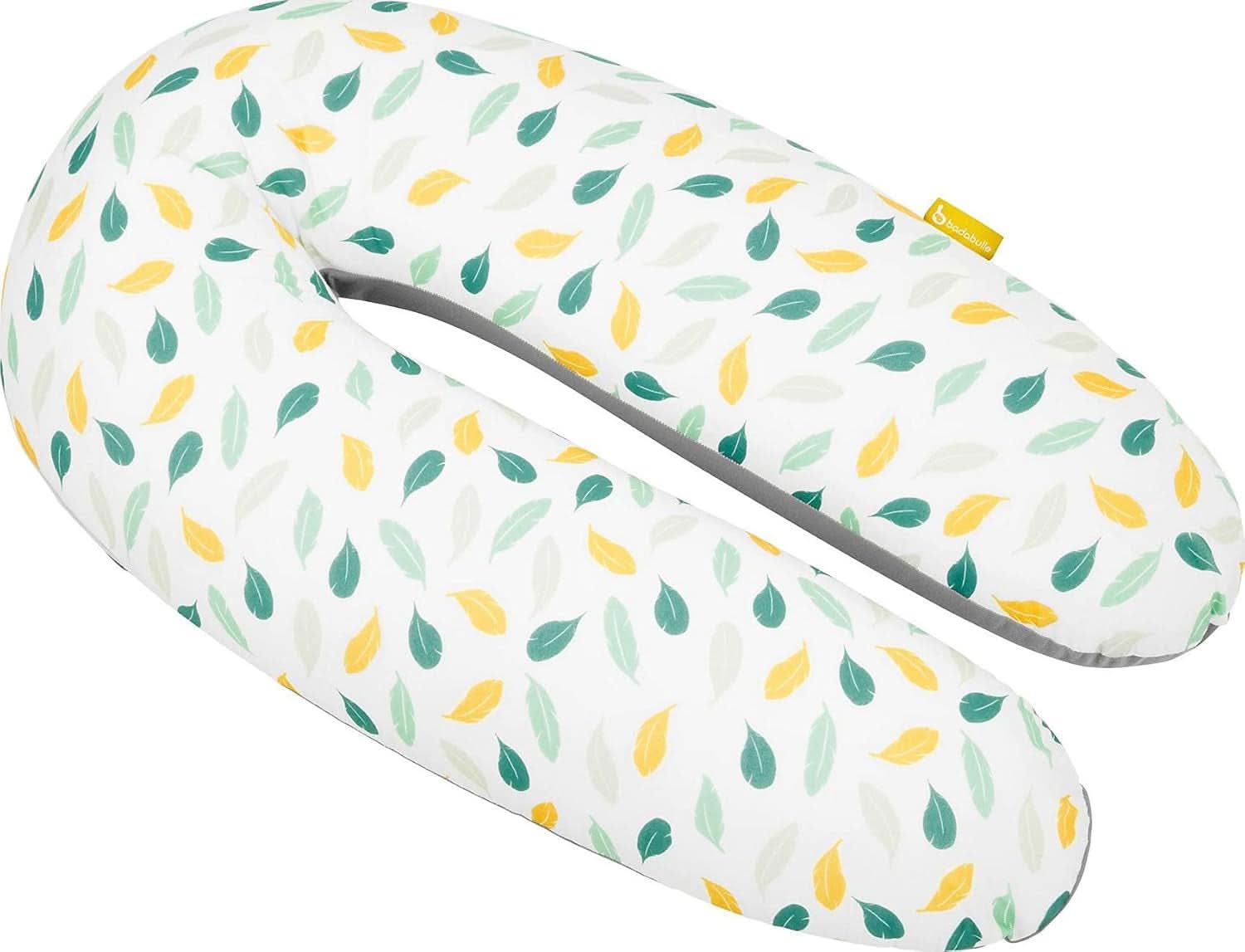 Badabulle Borstvoedingskussen en donzig zwangerschapskussen, 150 cm, inclusief hoes, ergonomische vorm Babyvoeding en borstvoedingsaccessoires Naty Shop Veren