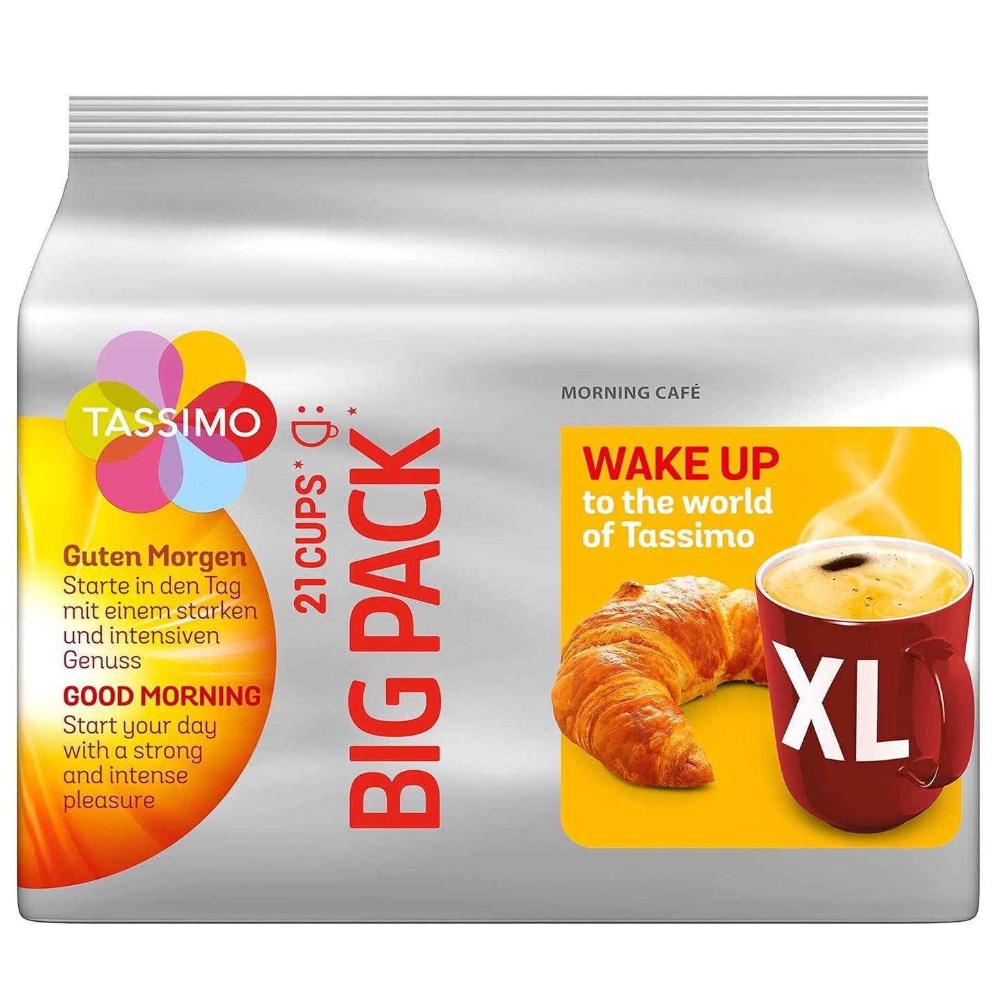 Tassimo Kapseln Moring Café XL Strong & Intense, grootverpakking, 5 x 21 pads, 105 Kaffeekapseln