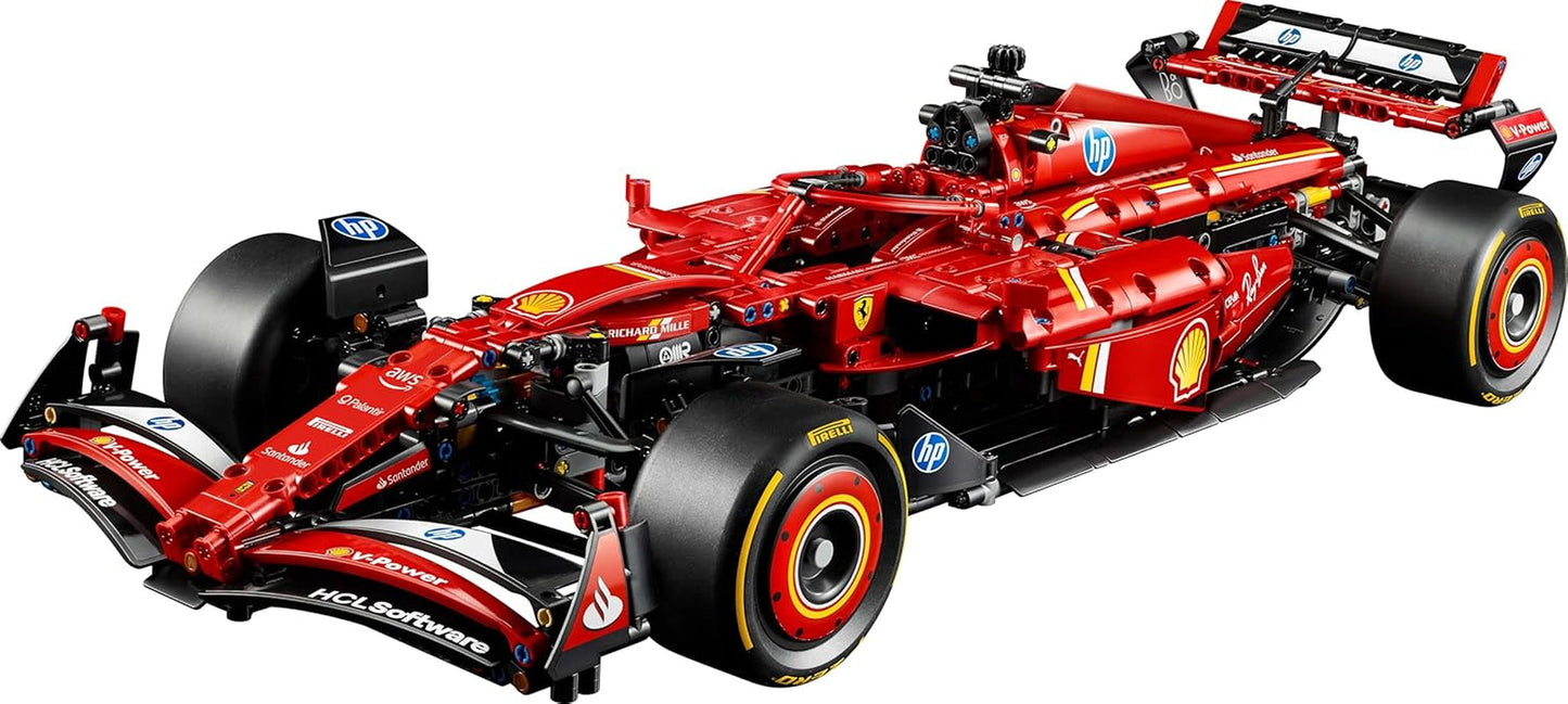 LEGO Technic Ferrari SF-24 F1 Raceauto - Modelauto voor volwassenen - Formule 1 verzamelset - V6-motor, versnellingsbak, stuurinrichting en DRS op schaal 1:8 - Cadeau voor fans van motorsport en racewagens 42207 Bouwsets Beuche den LEGO-Store