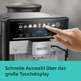 Automatische espressomachine Siemens EQ.6 plus s700 TE657503DE, voor vele koffiespecialiteiten, melkopschuimer, keramische molen, dubbele koffiefunctie, antikalk, automatische stoomreiniging, 1500 W, RVS
