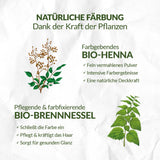 LOGONA Natural Cosmetics Kruiden voedende haarverf, biologisch hennapoeder Veganistische haarverf voor intense kleur en glans, Kruidenhaarverf in koperblond (blond), 1 x 100 g Naty Shop haarverf