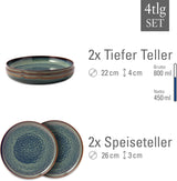 Crafted Breeze serviesset van Villeroy & Boch, 4-delig, voor 2, groen