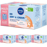 NIVEA BABY Soft & Cream vochtige doekjes voor baby's (4 x 57 stuks)
