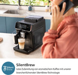 PHILIPS automatische espressomachine 2300 serie - 4 dranken, modern kleurentouchscreen, LatteGo melkbereidingssysteem, SilentBrew, 100% keramische molen, AquaClean filter. Matzwart (EP2330/10)