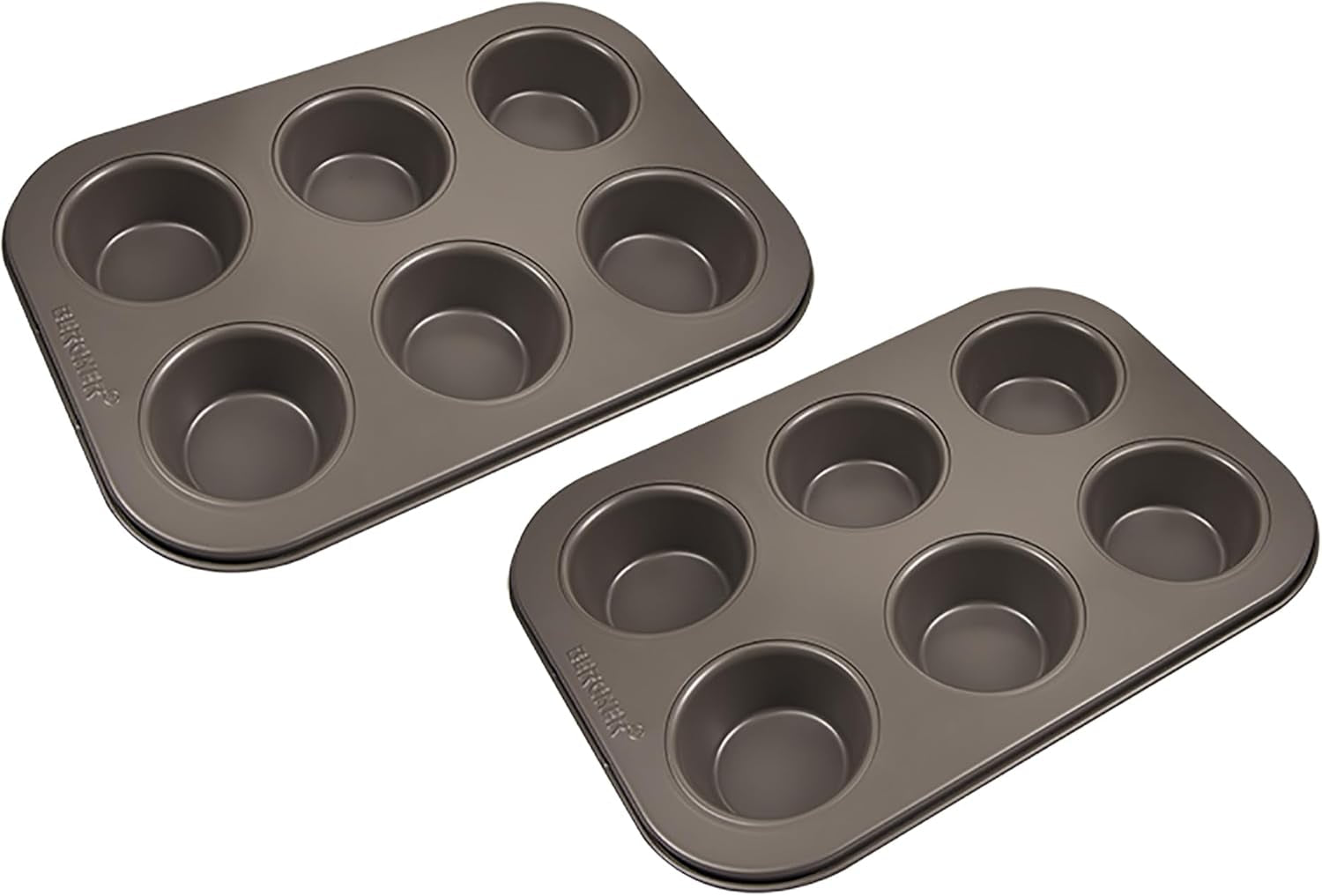 BERGNER BAKING LOVERS - Set Von 2 X 6 Cup Muffinformen - Kohlenstoffstahl Mit Ilag Essential, PFOA Frei, Leicht Zu Reinigen Bakvormen en bakplaten Naty Shop 26,5 Cm | 18,5cm | 3 Cm
