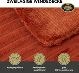 Gözze - Comfortabele en zachte deken in corduroy-look, 1620G/stuk, 150 X 200 Cm - kaneel Bedden en dekens Besuche den Gözze-Store
