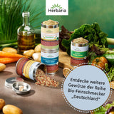 Herbaria Himmel auf Erden bio 100g M-Dose – fertiges Bio-Gewürzsalz für Rind-, Kalb- en Schweinefleisch als Braten of Kurzgebratenes – in nachhaltiger Aromaschutz-Dose