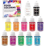 Set van 12 vloeibare kleurstoffen voor levensmiddelen, 10 ml Naty Shop standaardtitel