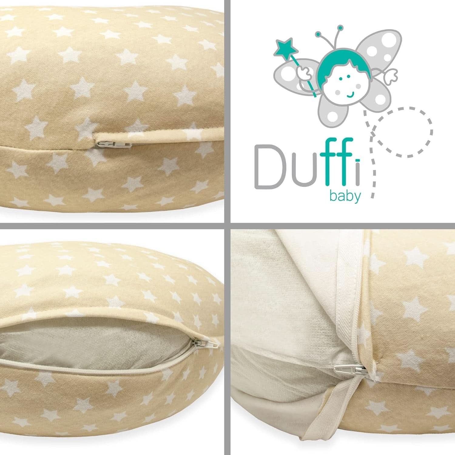 Voedingskussen voor pasgeborenen, XL, 100% katoenen hoes, afneembaar en wasbaar, polyester vulling, stermotief Accessoires Voeding en borstvoeding Bebe Naty Shop