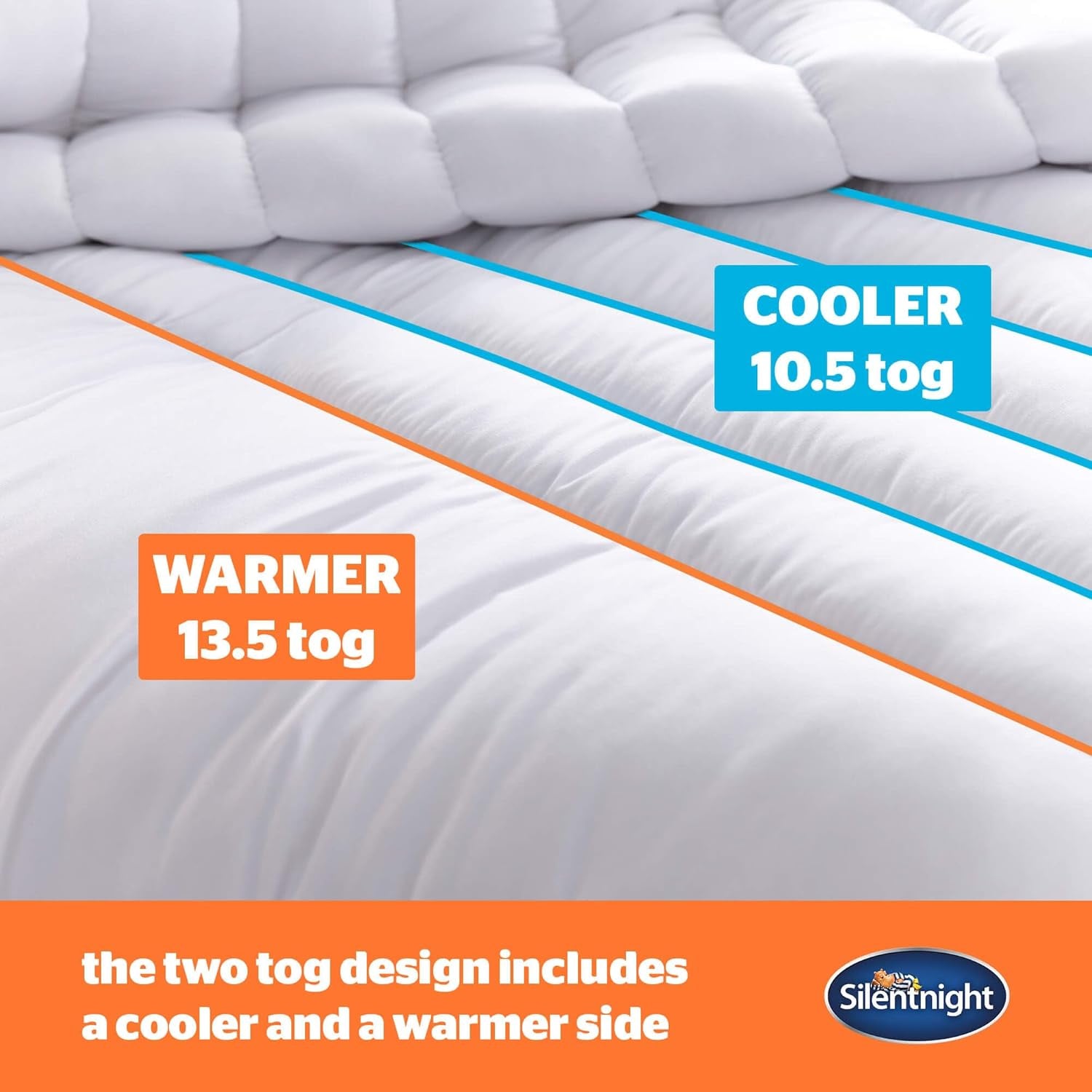 Silentnight Mine - Quilt 13,5 Tog, voor kingsize bed, 200 X 200 Cm, witte kleur Quilts en quilts Naty Shop