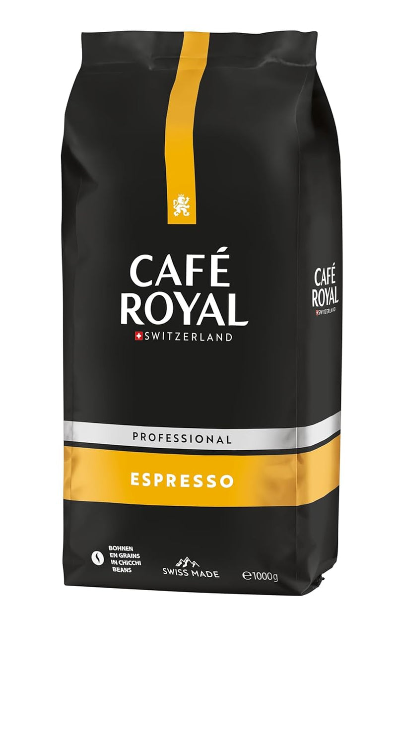 Café Royal Professional Line Espresso - Koffiebonen voor automatische espressomachines, Intense Body, Intense Roast, Sterkte 3/5, Rainforest Alliance, 1 kg