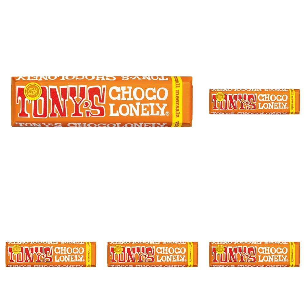 Tony's Chocolonely, melkchocolade met karamel en zeezout 47g