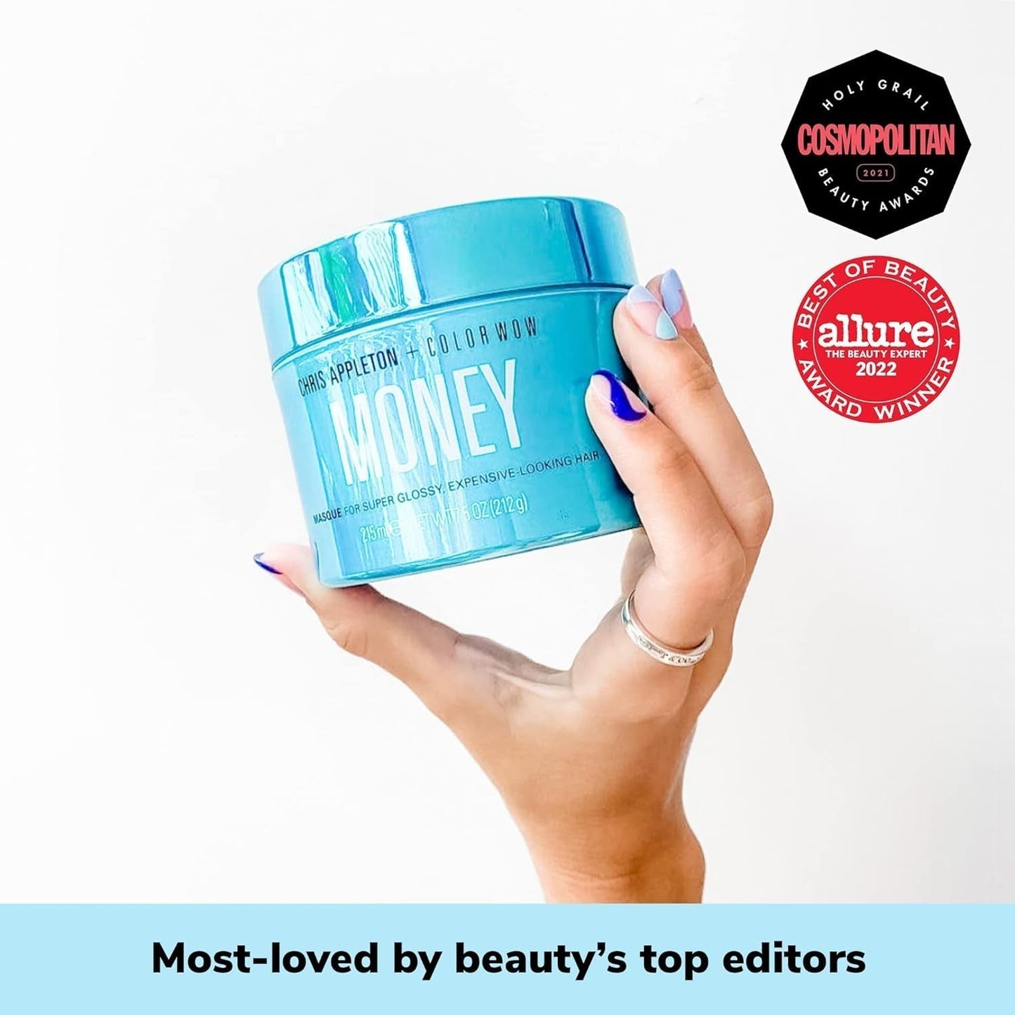 COLOR WOW Moisturizing Hair Mask Money 215 ml - masker voor droog en beschadigd haar, haarhydratatie - verzorging en thermische bescherming voor haar, blauw Haarmasker Naty Shop