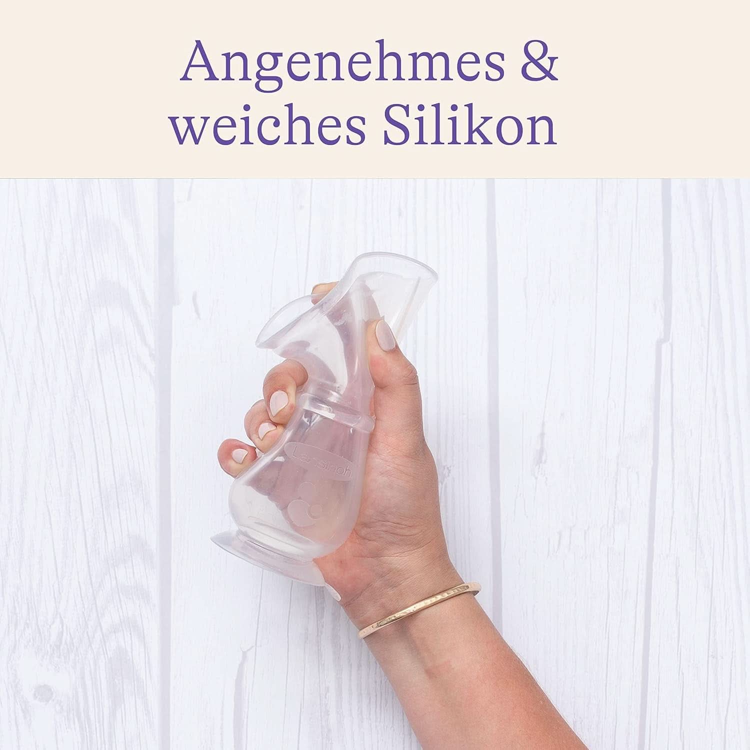Lansinoh Silikon Milchpumpe & Muttermilchauffänger - Angenehmes & Extrem Weiches Silikon - Rettet Jeden Tropfen Muttermilch - Alternative Zu Milchauffangschalen, 1 Stück (1Er Pack) Accessoires Voeding en borstvoeding Bebe Naty Shop