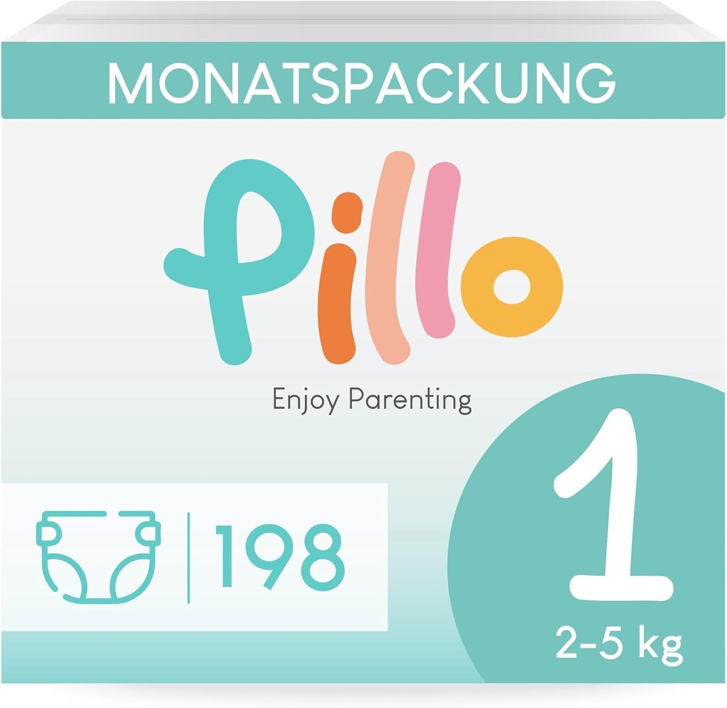Luiers Pillo 3 - Doos met 168 luiers, 6 verpakkingen van elk 28 luiers, maat 3 - Midi (6-10 kg) - Luiers voor baby's