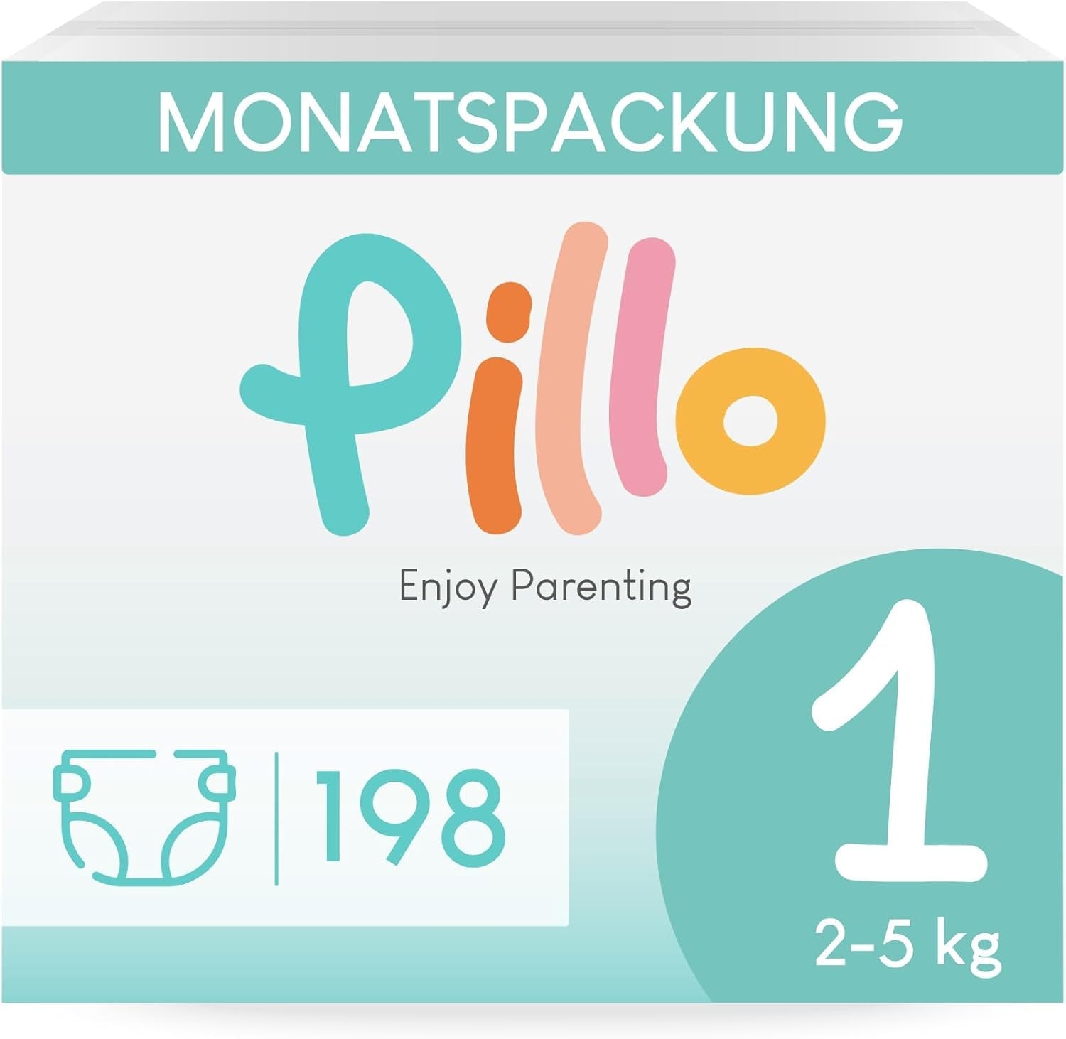 Luiers Pillo 3 - Doos met 168 luiers, 6 verpakkingen van elk 28 luiers, maat 3 - Midi (6-10 kg) - Luiers voor baby's