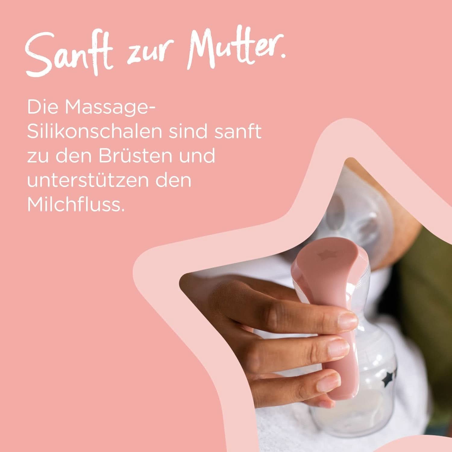 Tommee Tippee Made for Me Manuelle Einzel-Milchpumpe, Starke Saugkraft, Ergonomischer Griff, Tragbare Und Leise Milchpumpe, Samt Babyflasche Accessoires Voeding en borstvoeding Bebe Naty Shop