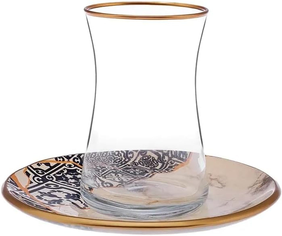 Karaca Aris 12-delig theeservies voor 6 personen - Prachtig porseleinen servies voor elegant theegenot