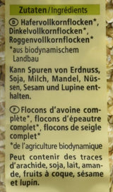 Bio 3-Korn Flocken, 500 G Granen Naty Shop