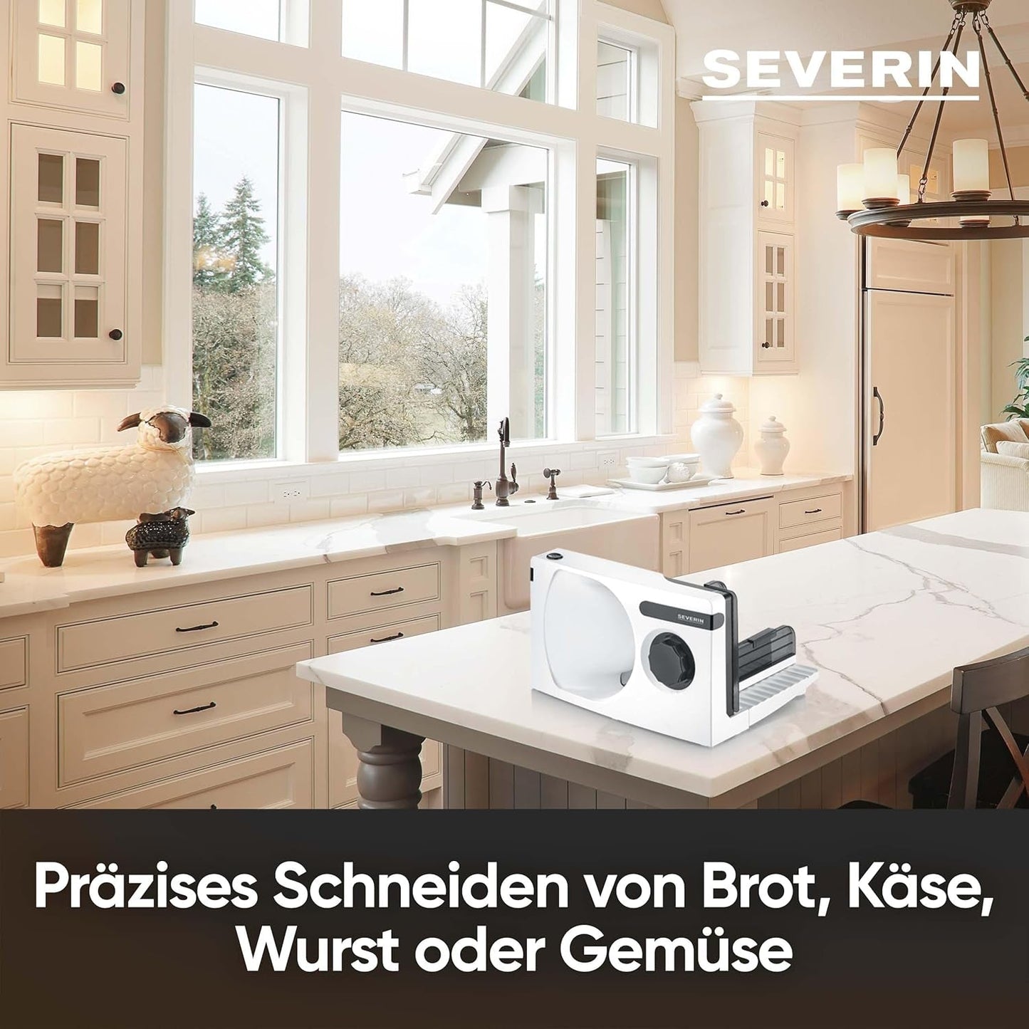 SEVERIN Multifunctionele snijmachine voor brood, worstjes of geraspte kaas en Naty Shop Snijmachines