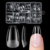 Korte kunstnagels Ballerina 120 stuks lijm op 12 maten Korte kunstnagels Zachte gel Volledige dekking nageltips voor korte gelnagels S