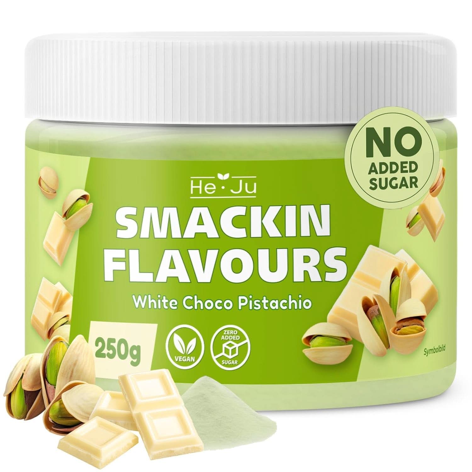 He-Ju, Poeder met witte chocolade- en pistachesmaak, 250 gram Naty Shop Flavours