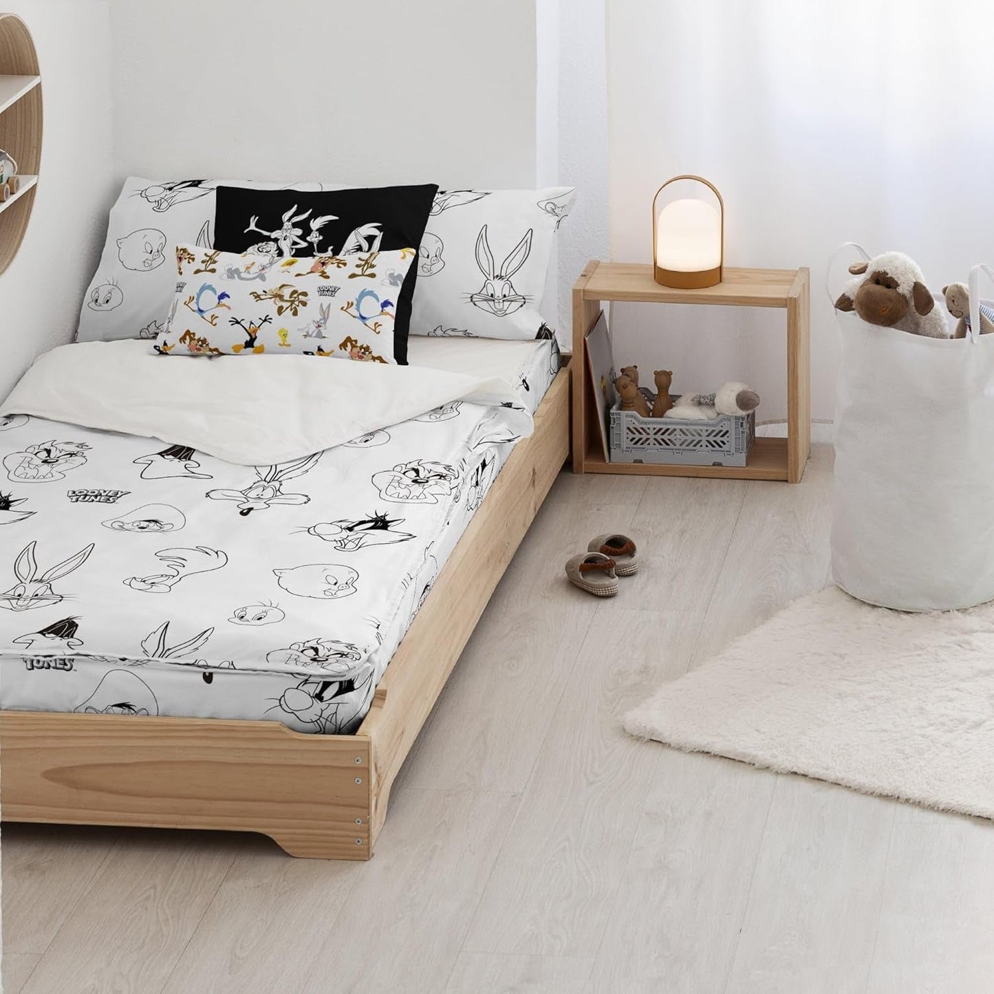 Nog niet Dekbed 100% katoen, Tom Jerry Vichy-patroon, voor 90 cm brede bedden (90 X 200 cm) Dekbedden en dekbedden Naty Shop Looney Bw Complete