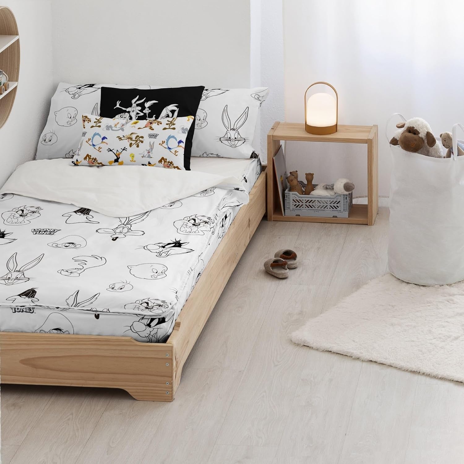 Nog niet Dekbed 100% katoen, Tom Jerry Vichy-patroon, voor 90 cm brede bedden (90 X 200 cm) Dekbedden en dekbedden Naty Shop Looney Bw Complete