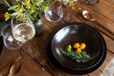MÄSER brons metallic 12-delig servies voor 4 personen met elegant en glanzend glazuur dinerbordenset met dinerbord, dinerbord en dessertbord van hoogwaardig keramiek, steengoed, bruin