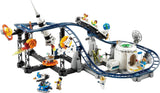 LEGO 31142 Creator 3-in-1 ruimteachtbaan speelgoedset voor kinderen met werkende karren, kan worden omgebouwd tot een vrije val-toren of carrousel met raketten en gloeiende stenen Bouwsets