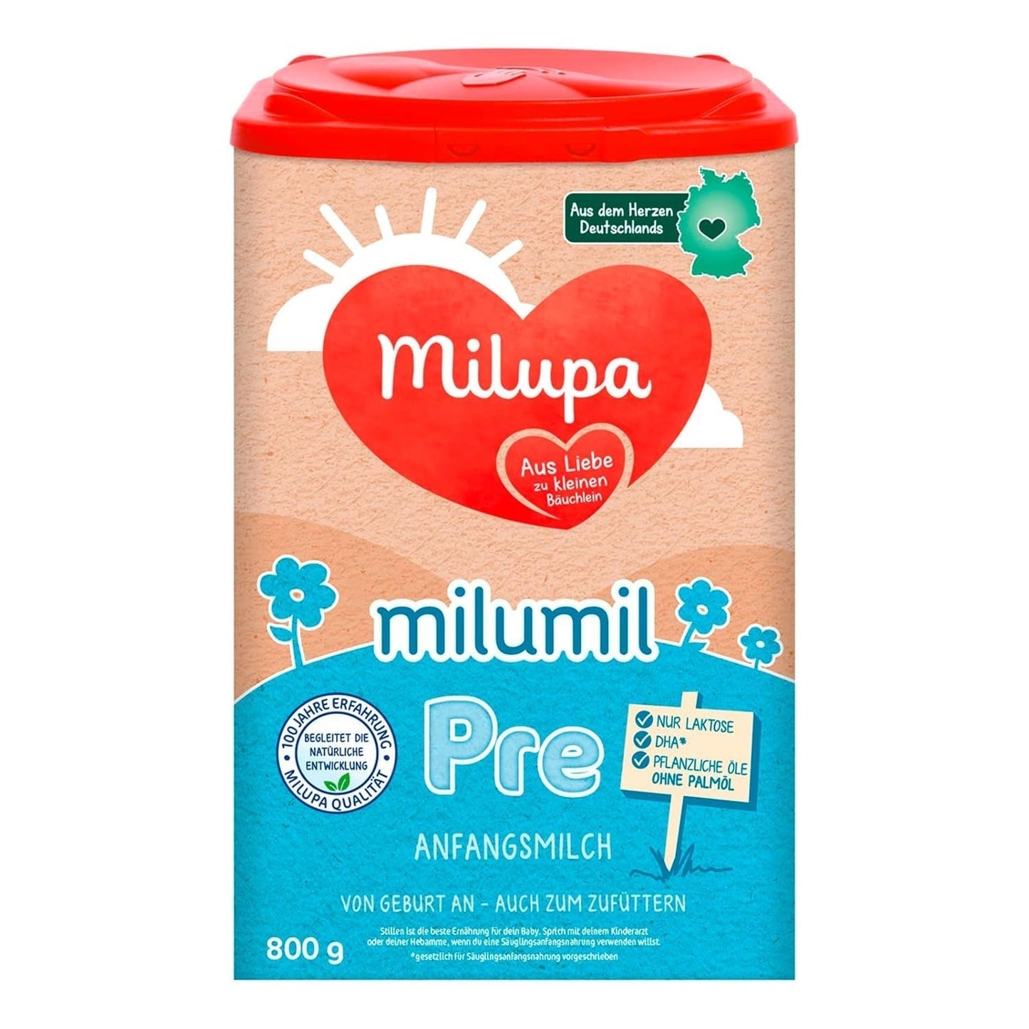 Milupa Milumil Pre, Melkpoeder voor baby's - Met belangrijke voedingsstoffen en zonder palmolie - 800 g Naty Shop